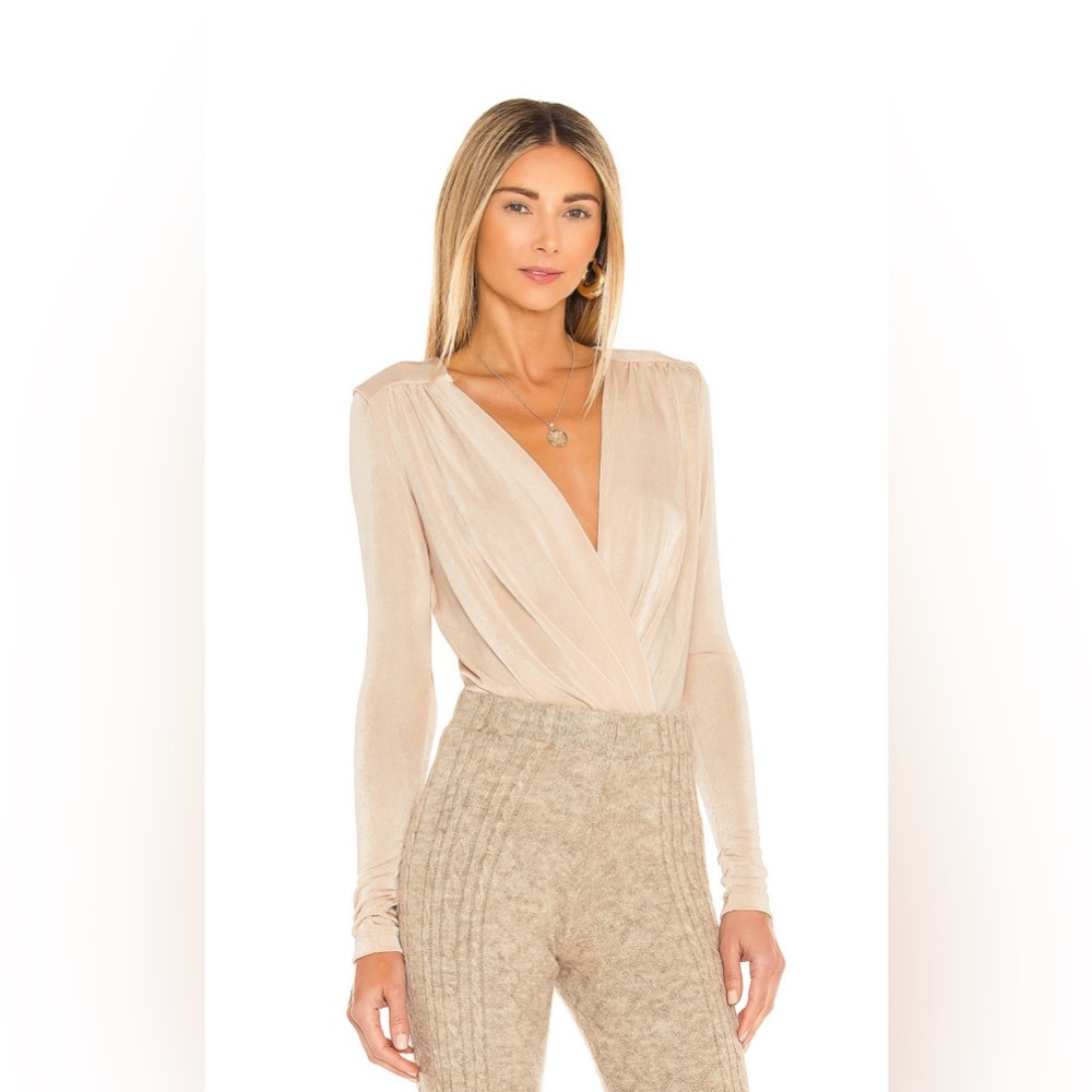 Free People Cream Long Sleeve Top